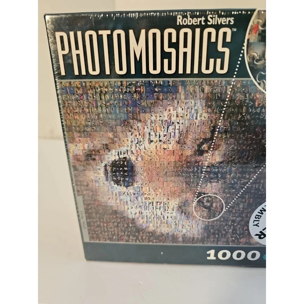 Photomosaics Grey Wolf 1000 Piece Puzzle BRAND NEW SEALED FAST‎ SHIPPING!